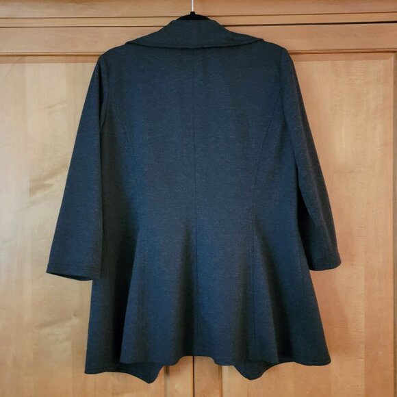 Calvin Klein Draped Ruffle Open Front Blazer Jacket - 8 - Picture 2 of 6